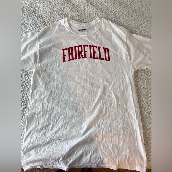 Champion White Fairfield University Short Sleeve Tee MEDIUM - Picture 1 of 5